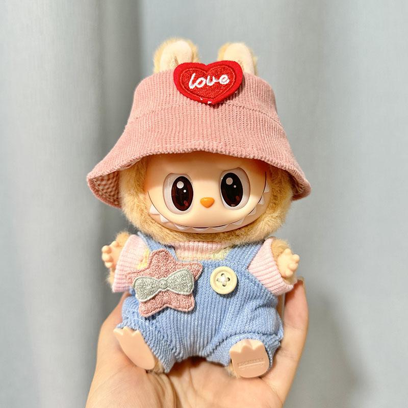 17cm Mini Plush Doll'S Clothes Outfit Accessories For Korea Kpop Exo Labubu I II Idol Dolls Sit Party Overalls Clothing Gift