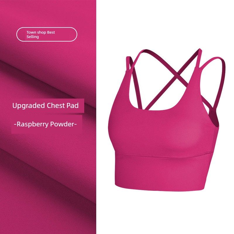 Export Soft Glutinous Yoga Straps Fitness Beauty Back Yoga Vest Sports Intimates Bubble Wrap Running Cover Supernumerary Breast Tops Women
