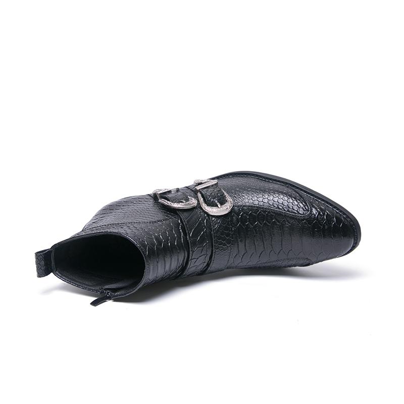 Heren Chelsea Korte Laarzen Zakelijk Formeel Dans Smoking Enkellaarsjes Zwarte Haklaarzen Grote Maat