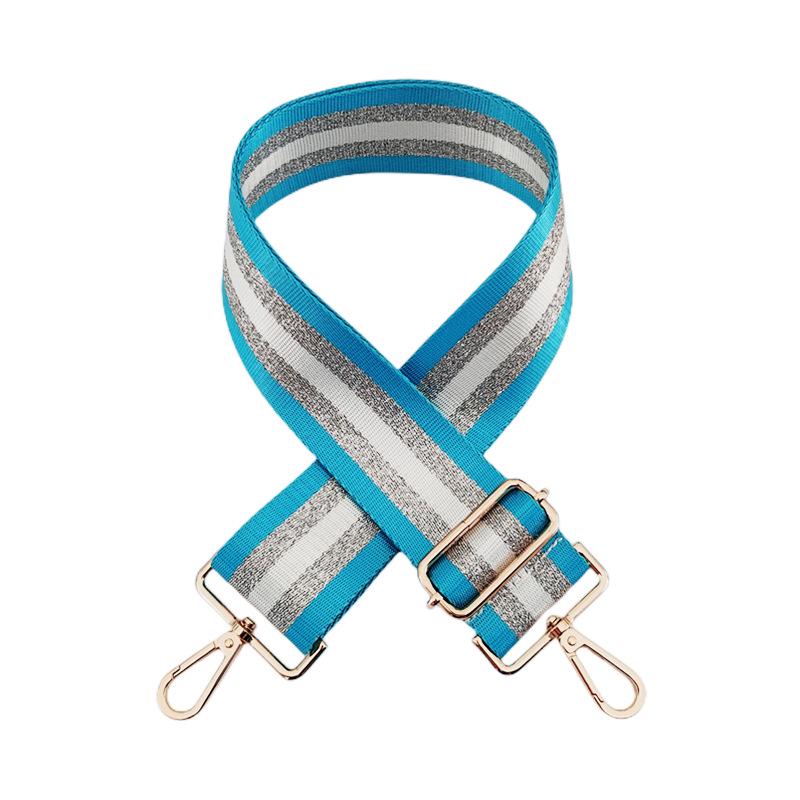Bunter Silberfaden Umhängetaschenriemen: 5 cm breit, verstellbar, lastreduzierend