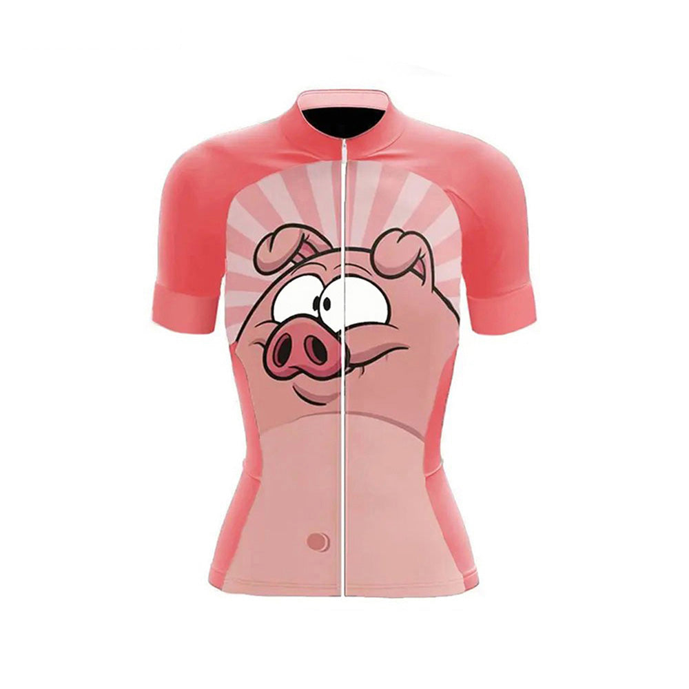 

Pink Pig Summer Bicycle Clothing Women New Road Bike Racing Cycling Wear Breathable Cycling Jersey Set Maillot Ciclismo Mujer S