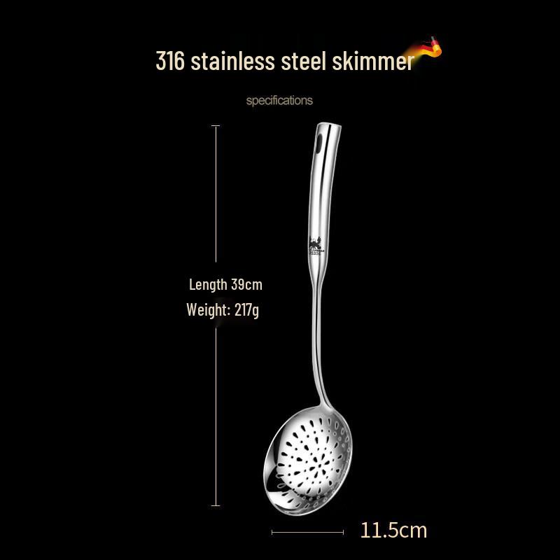 

Hanyou Large 316 Stainless Steel Slotted Ladle