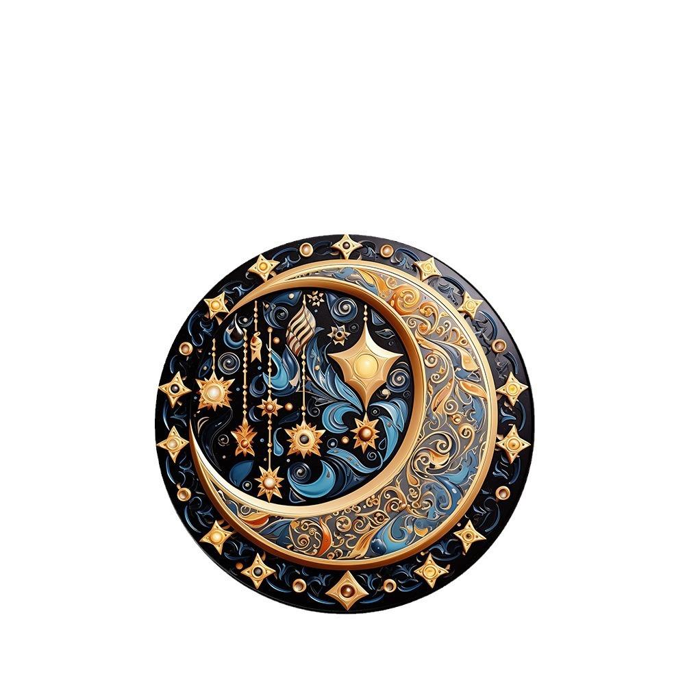 Vintage Acrylic Sign, Sun and Moon Stained Suncatcher Window Hanging Ornaments Acrylic Plate for Home Room Wall Decoration Garden Hallway Pendant Diy