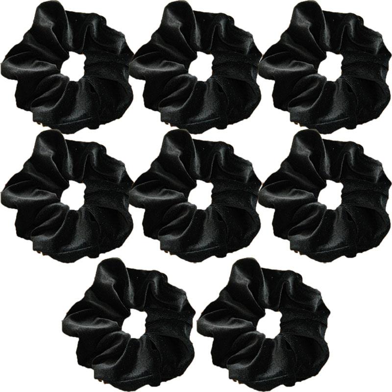 Koreanischer Samt Scrunchie Gummi Elastische Haarbänder Damen Einfarbig Stirnband Pferdeschwanzhalter Bänder Seil Mädchen Haaraccessoires