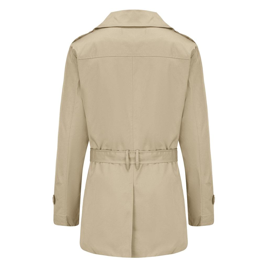 2023 Autumn/Winter Men's Slim Fit Double-Breasted Long-Sleeve Trench Coat In European & American Style