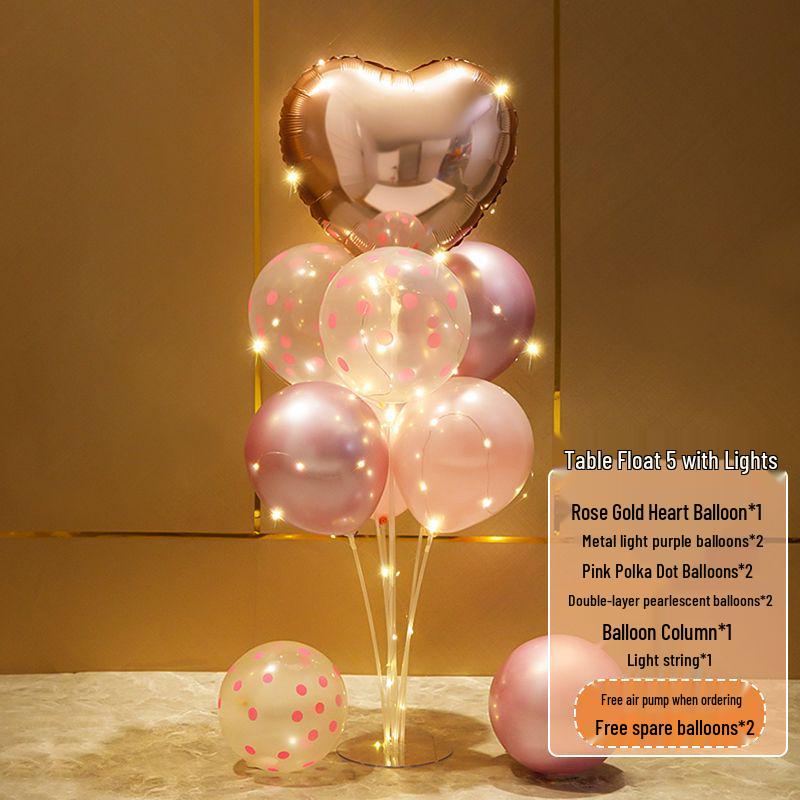 Alla hjärtans dag Ballongpelardekoration för fester: Idealisk för bröllop, födelsedagar och evenemang. Perfekt för en romantisk atmosfär.