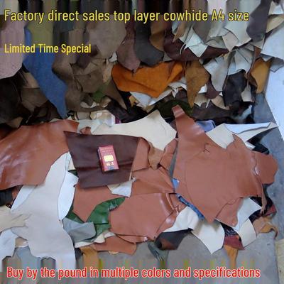 Handmade A4 Top Layer Crazy Horse Cowhide Leather Scraps