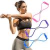 Figure 8 Fitness Resistance Band with Anti-slip Handle Portable Men Women Arm Shoulder Stretch Strength Training Exercise Elastic Strap Tension Rope