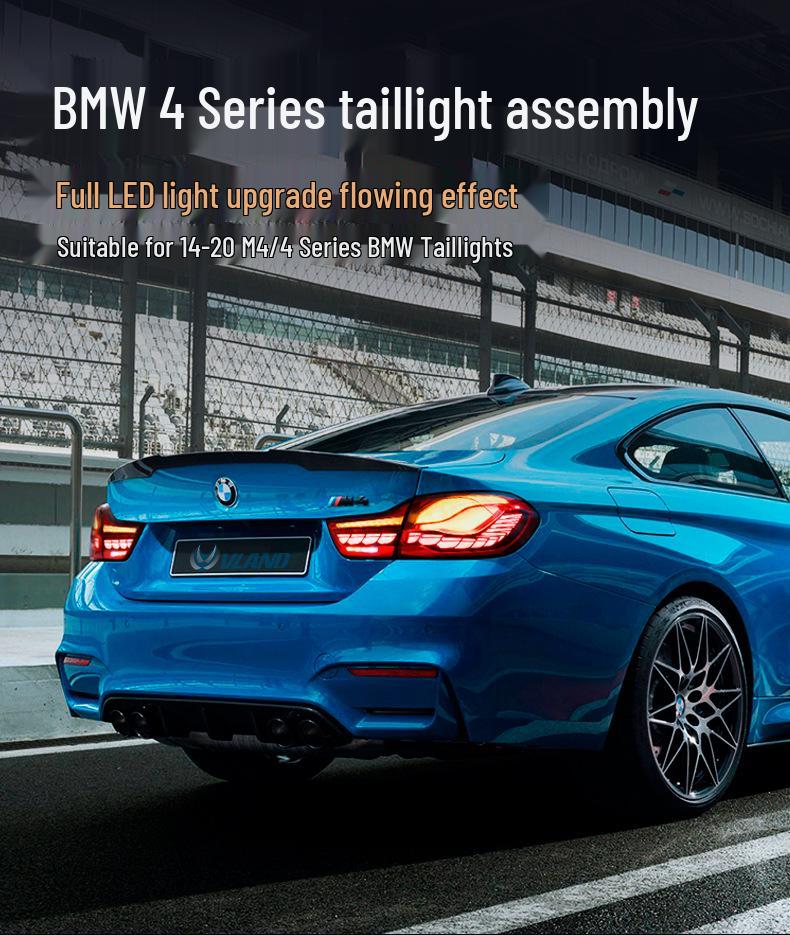 BMW 4 Series M4 Dragon Scale LED Tail Lights with Flowing Turn Signals (2014-2020)