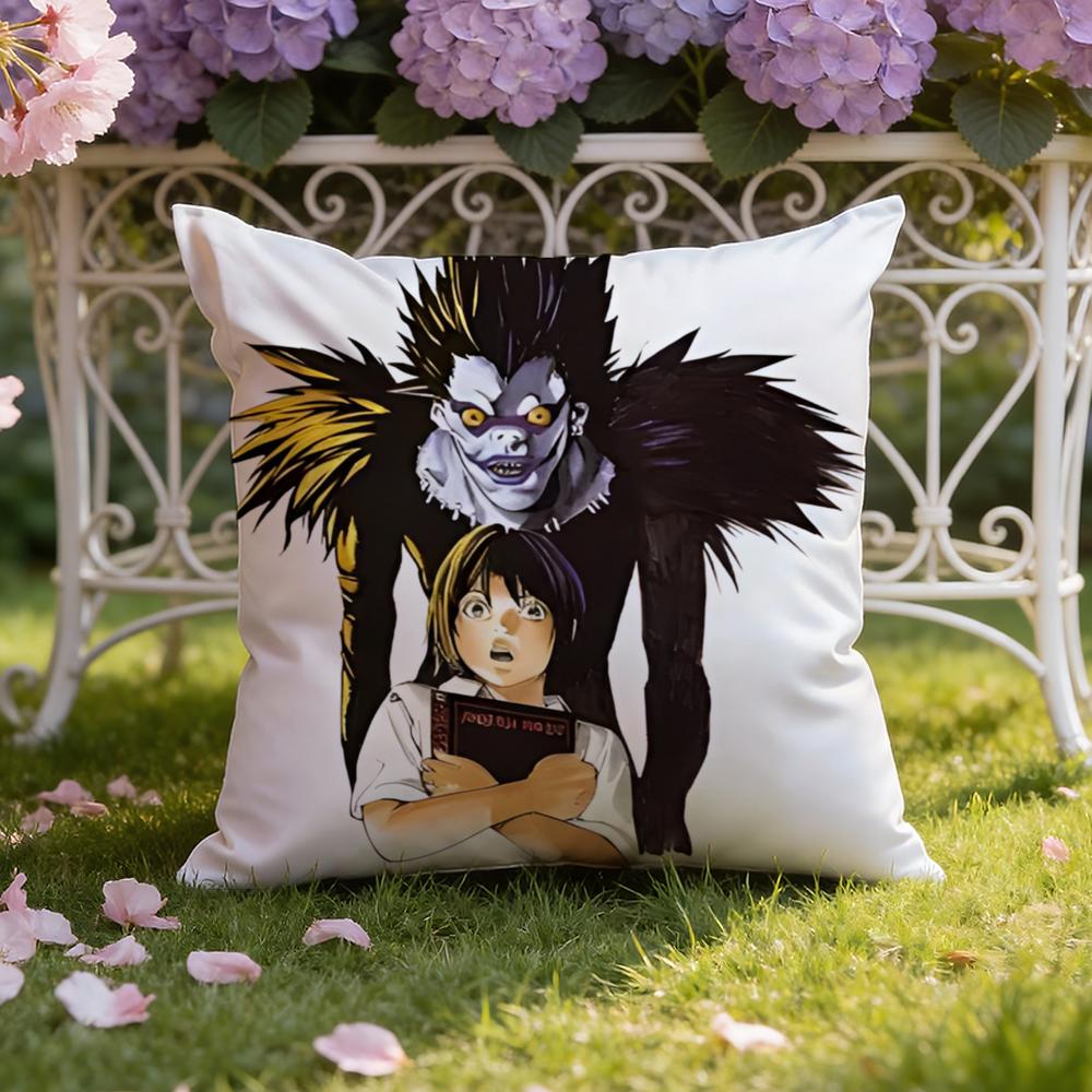 Anime D-Death N-Note Cushion Cover Home & Car Dual-Scene Pillow Cover: Reversible for Premium Comfort