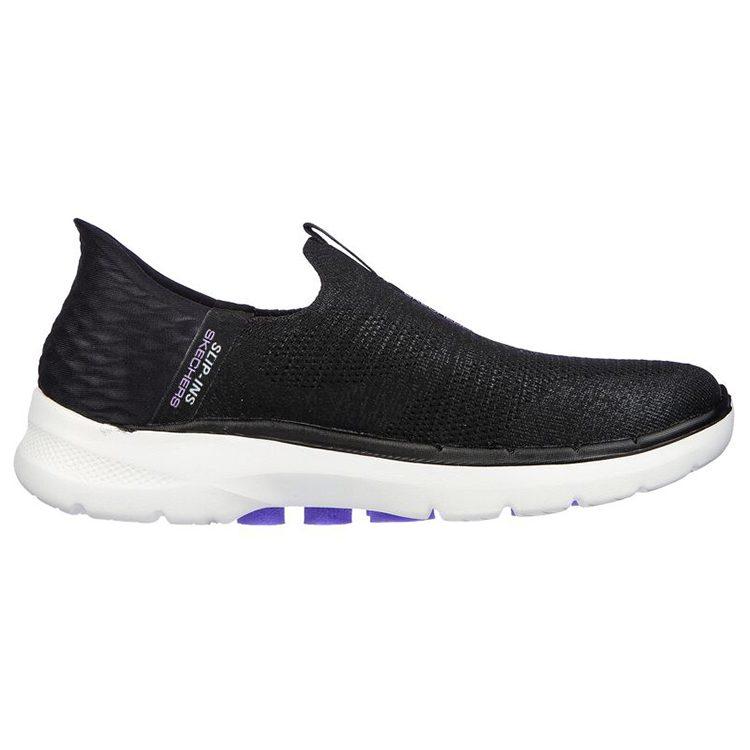 Skechers Go Walk 6 Hands Free Slip Ins Low top Walking Shoes Women's Black 124569-BKLV