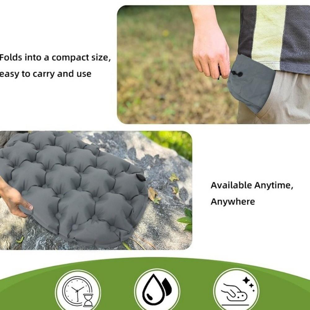 Foldable Inflatable Seat Cushion Waterproof Camping Chair Pad Travel Chair Cushion  Camping