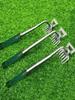 2 In 1 Garden Rake Manual Weed Grass Rooting Tool Puller Shovel 5/6/11 Tooth Weeding Removal Hand Gardening Loose Soil Tool