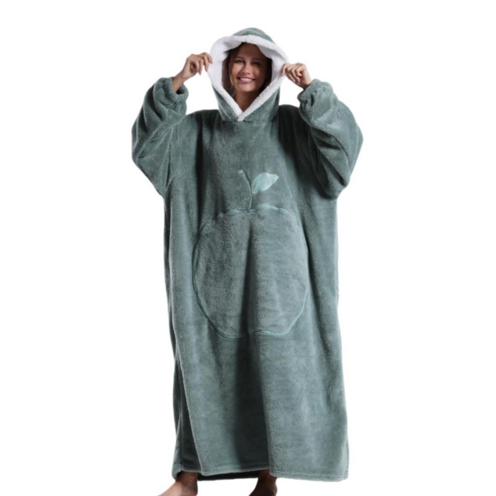 Lazy Blanket, Outdoor Cold-proof Hooded Blanket, Home Wear, Long-sleeved, Thick Blanket