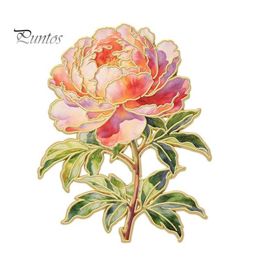 Decorative Clothing Pin Brooch Pin, Enamel Flower Design with Smooth Edges, Lapel Lightweight Zinc Alloy Badge for Jackets Scarves Bags Gift Non-snag