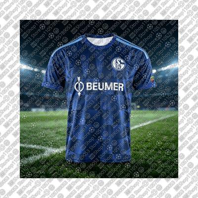 26-27 Hommes Allemagne Football Unisexe Match Entraînement Séchage Rapide Respirant Football Sports Maillot Adulte S-Schalke 04 Domicile Troisième Maillot