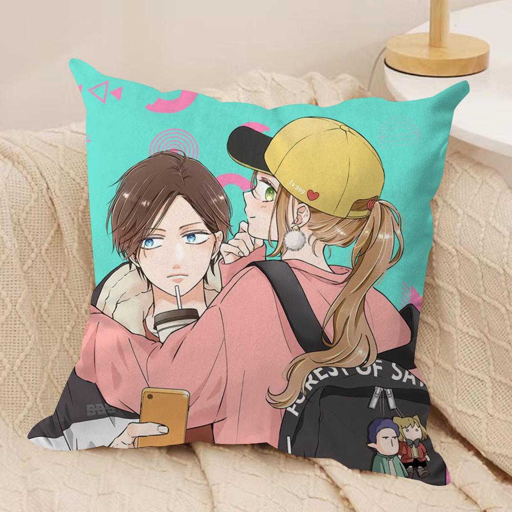 My Love Story with YamadaCushion Cover Soft Plush Fabric DoubleSided Printed Sofa Cushion Cover for All Seasons Home Decor Gift