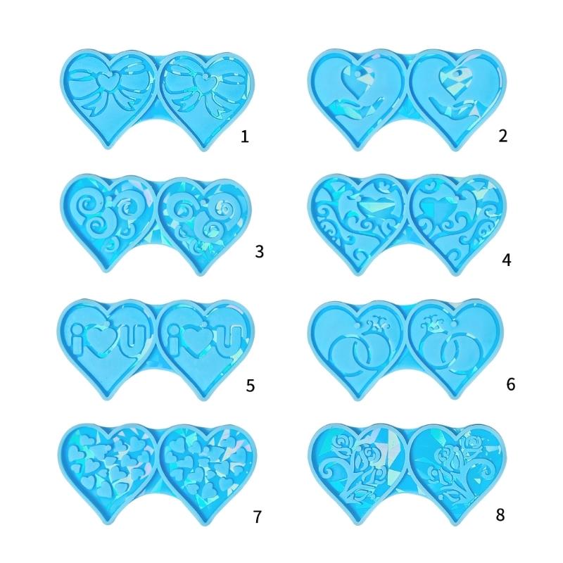 Versatile Resin Casting Mold Necklace Pendant Mold Heart Shape DIY Jewelry Making Molds for Creating Jewelry Keychains