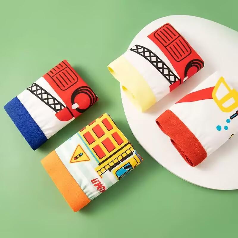 4er-Pack Jungen Unterwäsche Baumwolle Boxershorts Gesund Teenager Jungen Unterhosen Kinder Boxershorts für 2-15 Jahre