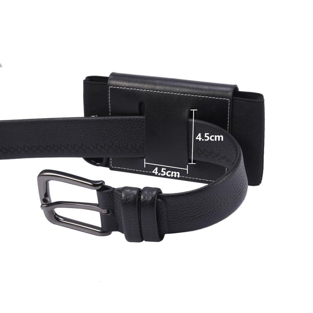 Vertical Flip Leather Belt Holster for 5.8 - 6.1 inch Phones, Black