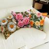 2D Floral Flowers Patters Pillowcase 45x45cm Butterfly Sofa Cushion Cover Lifelike Sunflower Pillow Cloth Cover Sofa Decor