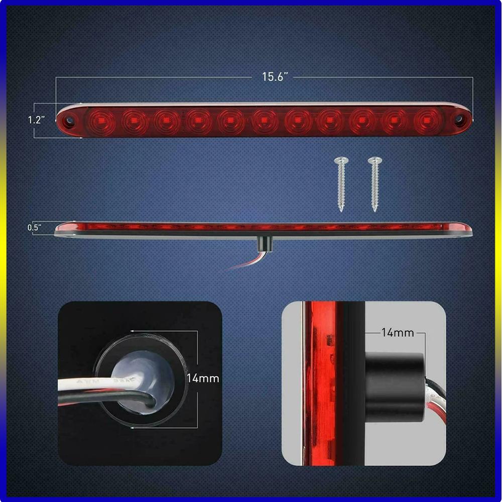 Truck Off-road Vehicle Trailer Light Strip With 11LED 15LED Signal Lights Used For Parking Turn Signals Rear Brake Work Light