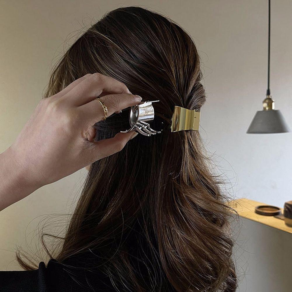 Temperament All-match Female Girls Zinc Zinc Alloy Grasping Clip Metal Hair Claw Hair Clip Hair Accessories