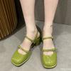 Fashionable Versatile Non-slip Round Toe Sandals Ladies Casual Minimalist Comfort Summer Shoes Elegant Solid Color Single Shoes