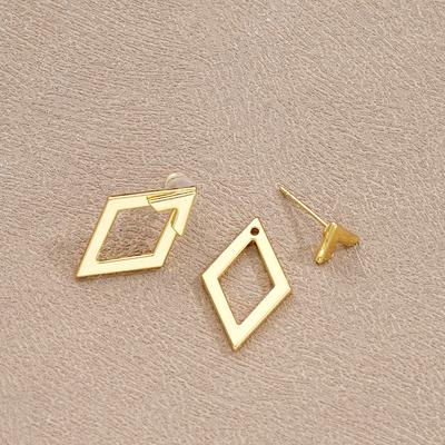 Double Layered Diamond Earrings, Simple And High-End Earrings, Versatile Earrings For Women'S Temperament