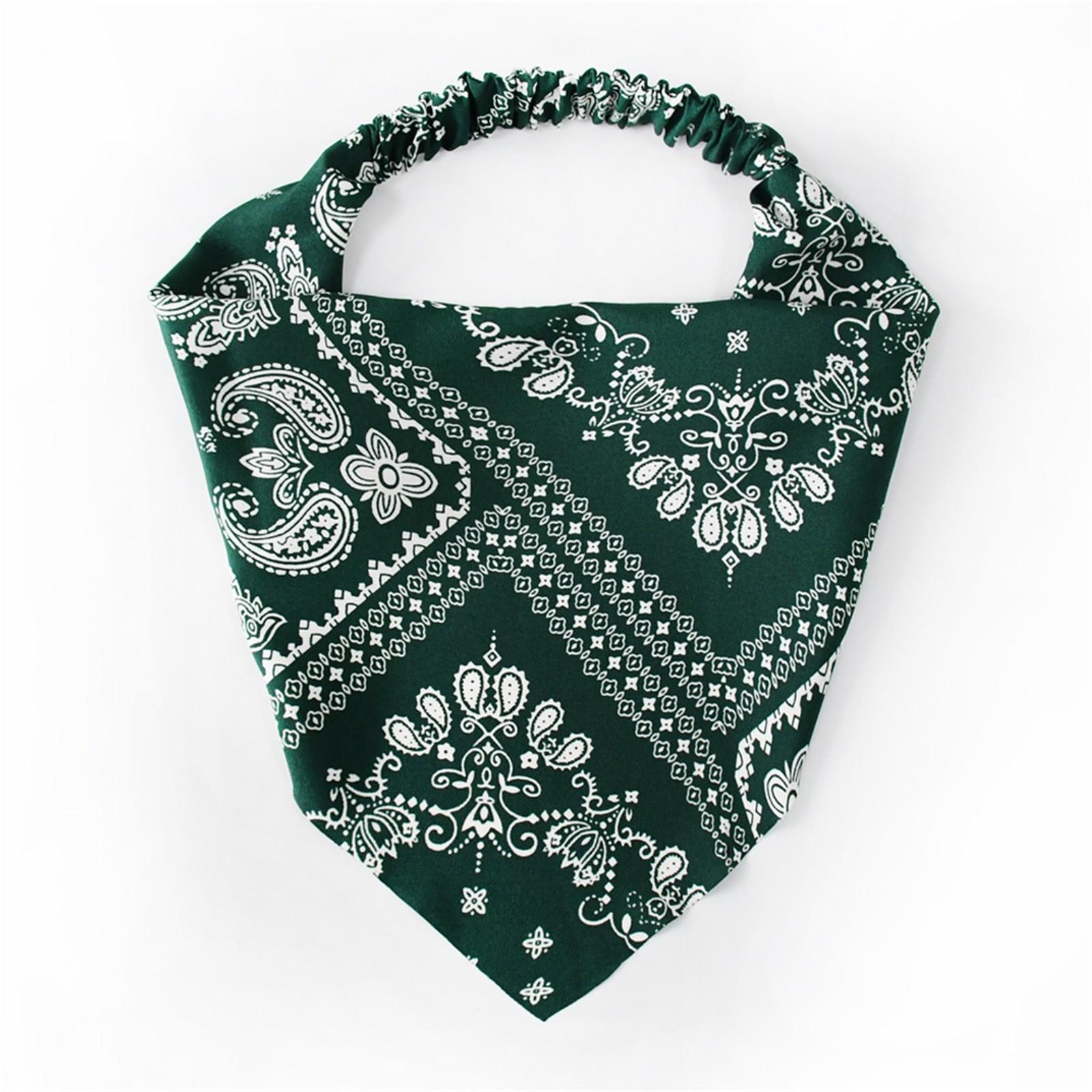 

Повязка на голову из эластичной ткани – мягкая и регулируемая повязка для волос для женщин и девочек One Size темно-зеленого