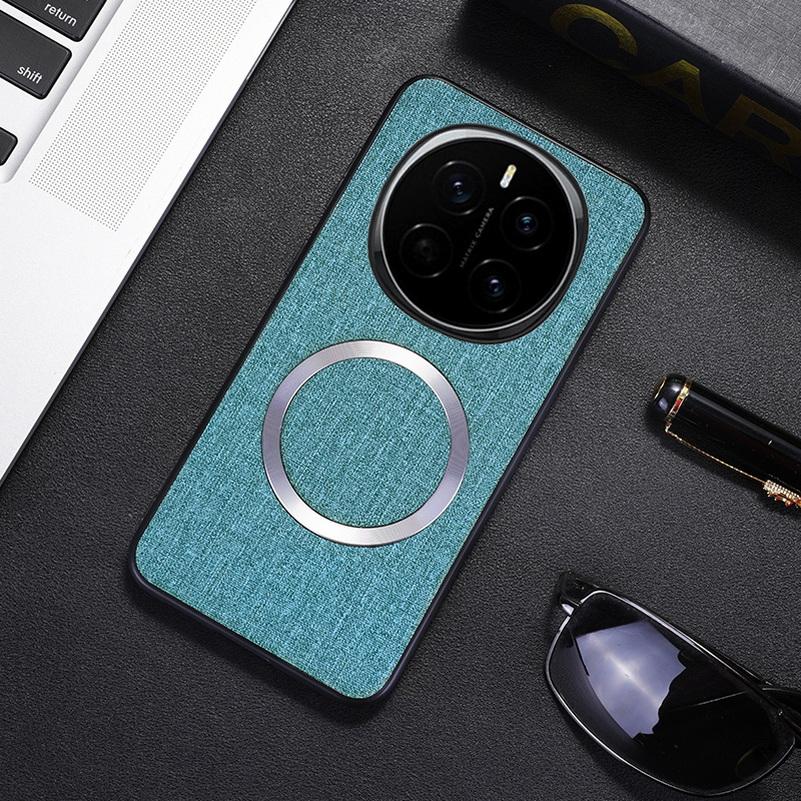 Magsafe Magnetic Plain Leather Case For Honor Magic 7 Pro Magic7 Honor 200 Pro 200 Lite  Cloth Wireless Charging Cover