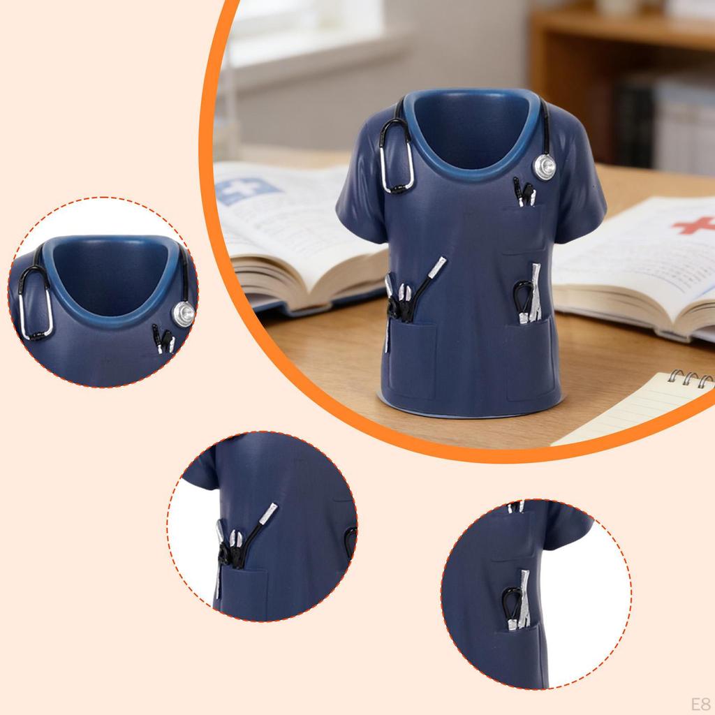 Nurse Scrub Top Pen Holder Gift Pencil Tabletop Ornament for Desk Shelf