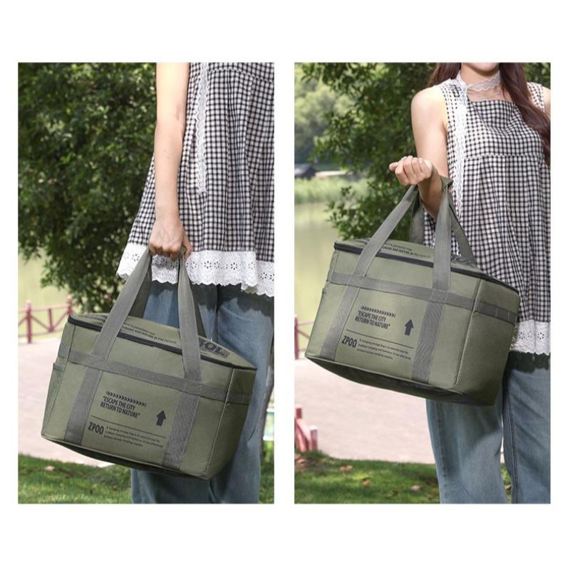 Large Capacity Insulated Storage Bag Waterproof Foldable Box Portable Outdoor Camping Bag for Outdoor Travel Camping Picnic