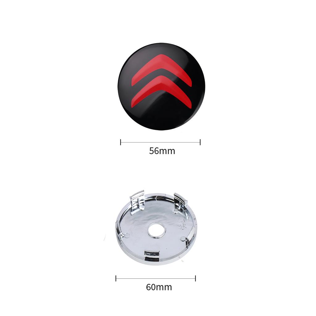 JOFT7 2026 New Arrival 4pcs Citroen Car Rim Center Hub Cap Replacement Wheel Cover Accessories For Citroen C3 Aircross C4 Berlingo DS