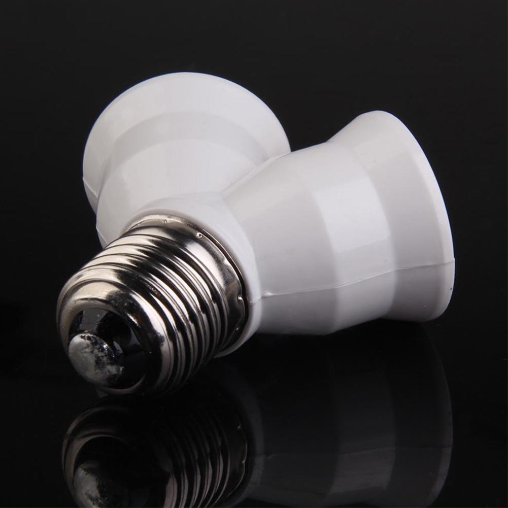 E27 Lamp Head Changed From Two Lamp Holders White Fireproof Light Base Lamp Socket Bulb Holder R2Q1
