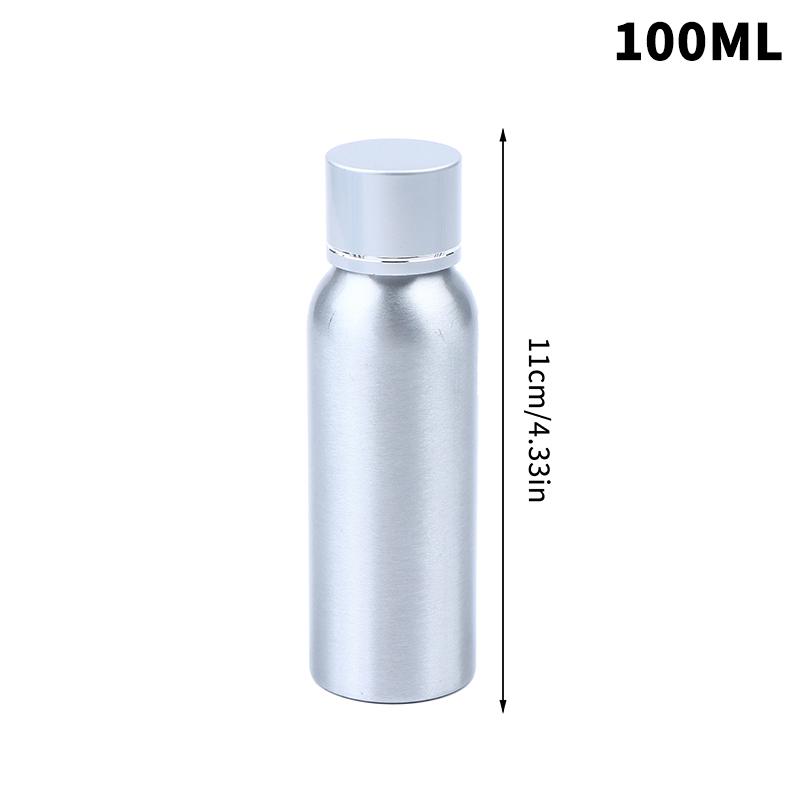 30/50/60/100/120/150/200/250Ml Aluminum Bottle With Lid Cosmetic Refillable Bottles Silver Lid Aluminum Container Travel Bottle