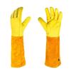 S-XL CowhideLong-tube Gardening Gloves Heavy-duty Gardening Rose Trim Spur-proof Long Sleeve Gloves Work Welding Gloves