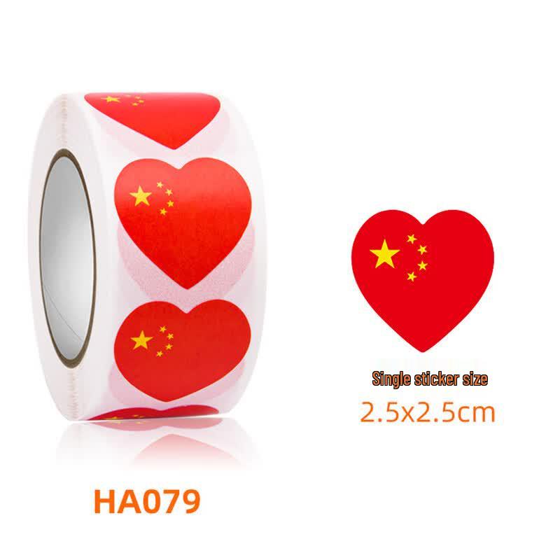 National Day China Flag Face Stickers