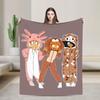 Cartoon Mymy Ongezelligs Blanket Fleece Textile Decor   Multifunction Super Soft Throw Blanket For Bedding Car Bedding Throws