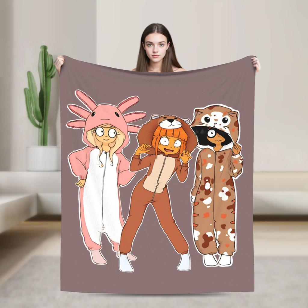 Cartoon Mymy Ongezelligs Blanket Fleece Textile Decor Multifunction Super Soft Throw Blanket For Bedding Car Bedding Throws