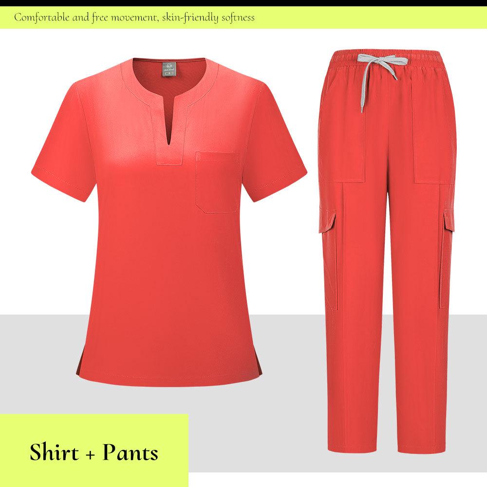 Children’s Hospital Nurse Uniform - Women's Breathable, Sweat-Absorbent Medical Scrub Set