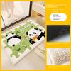 VIKAMA Cartoon Panda Badezimmertür Teppich Saugfähige Rutschfeste Matte Schlafzimmer Imitation Kaschmir Teppich Heimdekoration