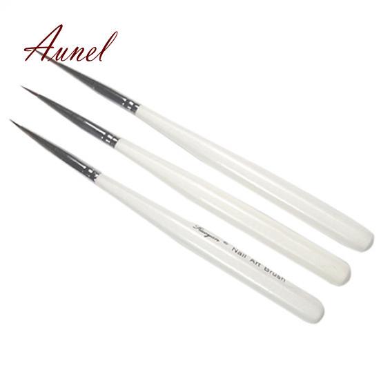 Beauty 3Pcs Acrylic Nail Art Brush Liner Painting Drawing Pen Manicure Tool Set Kit