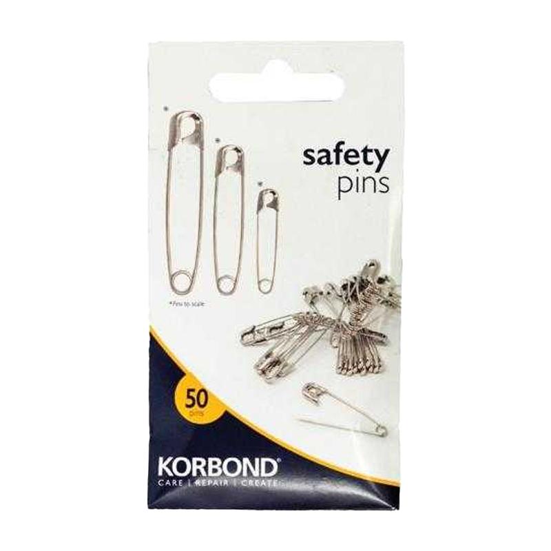 Korbond Nickel Plated Safety Pins