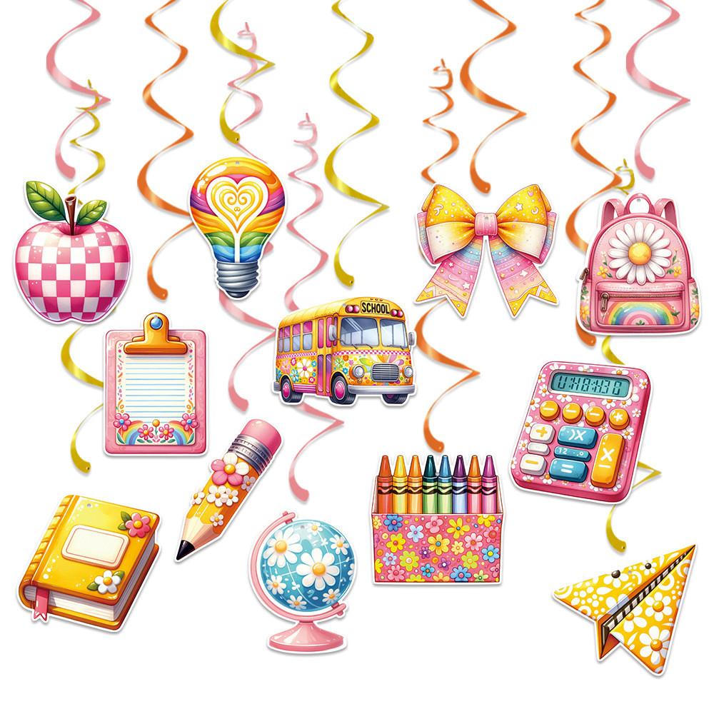 

Рюкзак Книга Тема Снова в школу Спиральный Подвесной Кулон Декор для класса Реквизит