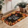 Halloween-style Pumpkin Head Pattern Door Welcome Mat, Bathroom Universal Small Rug, Easy To Take Care of Kitchen Floor Carpet