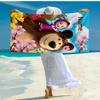 Custom Name Ultra-Soft Beach Towel with Masha Theme,Ideal for Pool - Camping, Diving - Perfect Travel Essential, Vibrant Beach Towel.