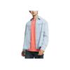 Calvin Klein Solid Single-Breasted Point Collar Long Sleeve Denim Shirt With Square Pockets Men Tops Light-Blue J320536-1AA