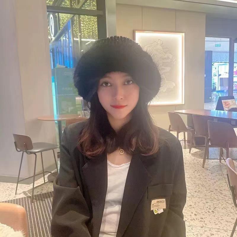 Autumn And Winter Plush Hat Padded And Thickened Warm Ear Protection Fisherman Hat Mongolia Cap Cold Hat Women's Hat