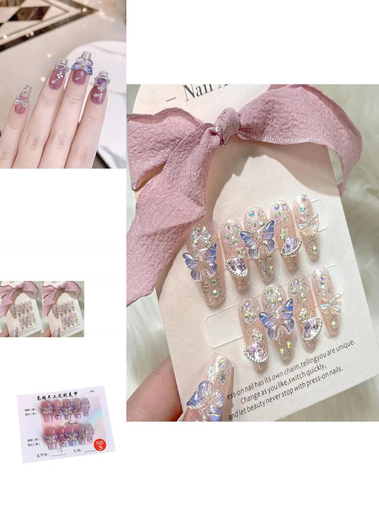 Handcrafted Sparkling Aurora Planet Nail Stickers Popular Trending Luxury Nail Art
